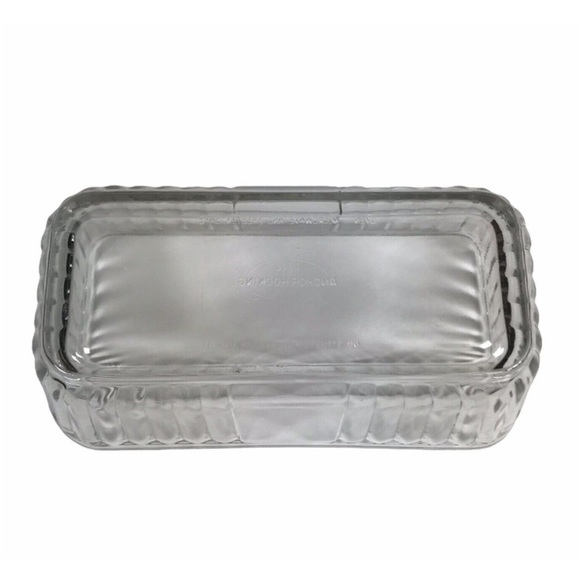 Anchor Hocking 1932 Vintage Design 8.5” Ribbed Clear Glass Fridge Dish with Lid - Picture 5 of 7